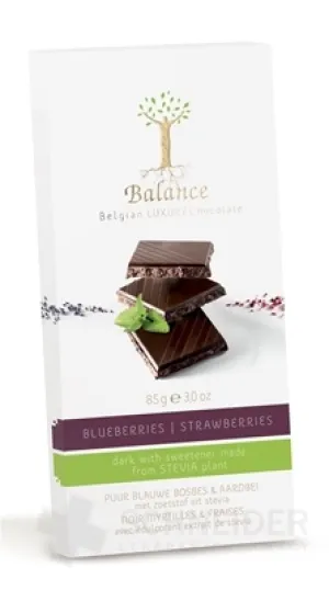 BALANCE HORKÁ ČOKOLÁDA SO SLADIDLOM ZO STÉVIE