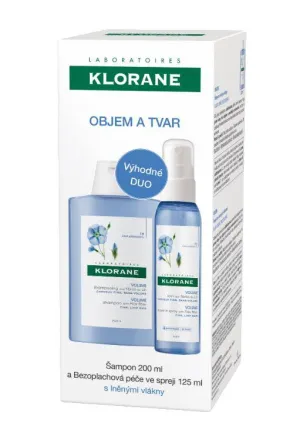 Klorane Šampón s ľanovými vláknami 100ml + bezoplachová starostlivosť s ľanovými vláknami 125ml