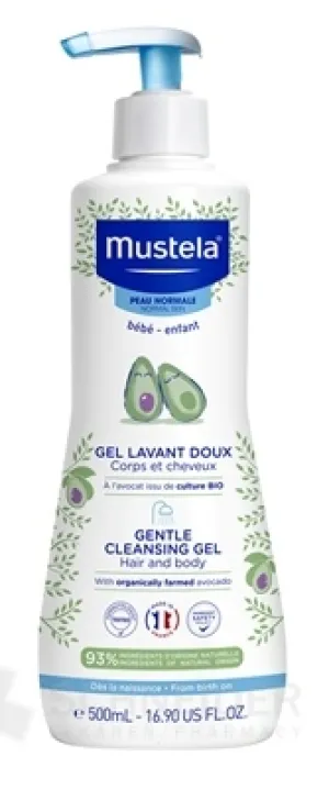Mustela BÉBÉ Jemný ČISTIACI telový a vlasový GÉL