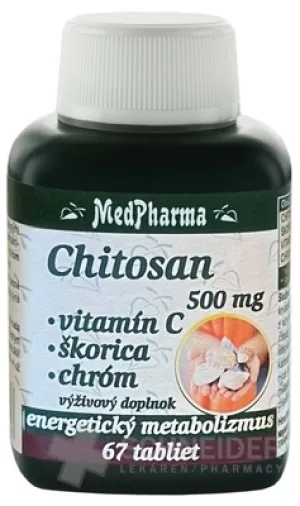 MedPharma CHITOSAN 500 mg+vitamín C,škorica,chróm