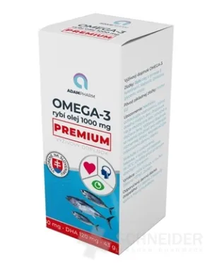 ADAMPharm OMEGA-3 rybí olej 1000 mg PREMIUM