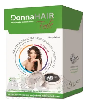 Donna Hair Forte 3 mesačná kúra 90 tob. + prívesok SWAROWSKI