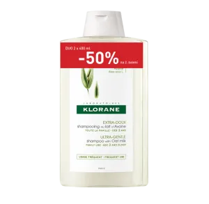 Klorane Šampón s ovseným mliekom 2x400ml