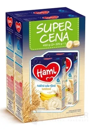 Hami mliečna kaša ryžová banánová na dobrú noc
