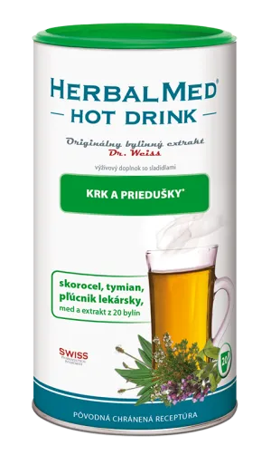 Herbalmed HOT DRINK Dr.Weiss - kašeľ a priedušky 180 g