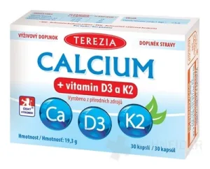 TEREZIA CALCIUM + vitamín D3 a K2