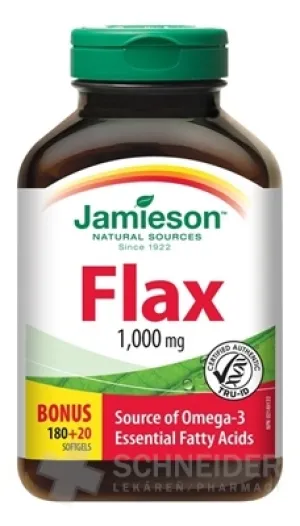 JAMIESON FLAX OMEGA-3 1000 mg ĽANOVÝ OLEJ