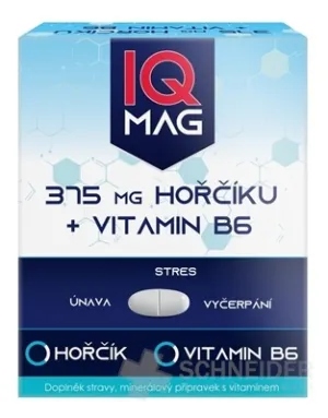 IQ MAG Horčík 375 mg + Vitamín B6