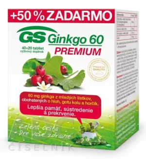 GS Ginkgo Premium 60, tbl. 40+20
