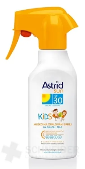 ASTRID SUN Detské mlieko na opaľovanie OF 30