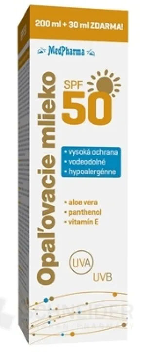 MedPharma OPAĽOVACIE MLIEKO SPF 50