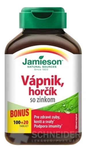 JAMIESON VÁPNIK, HORČÍK SO ZINKOM