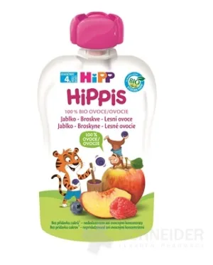 HiPP HiPPis 100% Ovocie Jablko Brosk. Lesné plody