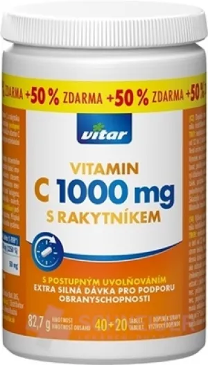 VITAR VITAMIN C 1000 mg S RAKYTNÍKOM