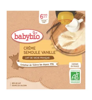 BabyBIO Krém vanilka krupička