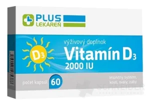PLUS LEKÁREŇ Vitamín D3 2000 IU