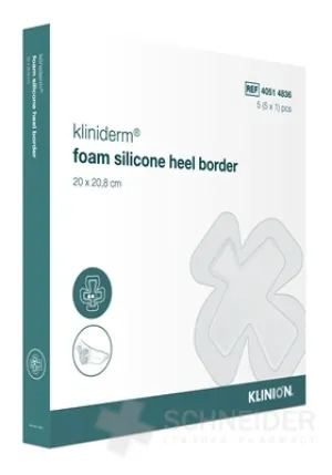 Kliniderm foam silicone heel border