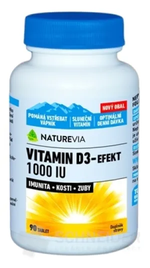 SWISS NATUREVIA VITAMIN D3-EFEKT 1000 I.U.