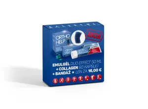 ORTHO HELP výhodné balenie collagen 60 cps. + emulgel duoeffect 50 ml + bandáž Rubikon Super Soft