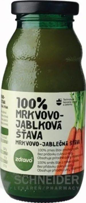 zdravo 100% MRKVOVO-JABLKOVÁ ŠŤAVA