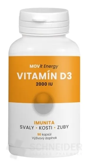 MOVit Vitamín D3 2000 I.U., 50 mcg