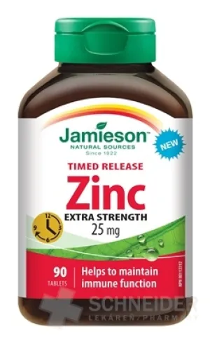 JAMIESON ZINOK 25 MG S POSTUPNÝM UVOĽŇOVANÍM