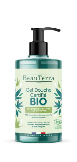 BeauTerra - organický sprchový gel s výťažkom z konope a Aloe Vera