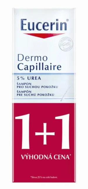 Eucerin Dermocapillaire šampón na vlasy 5% urea pre suchú pokožku 2x250ml