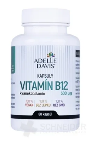 ADELLE DAVIS VITAMÍN B12, kyanokobalamín 500 μg