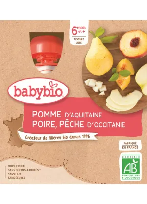 BabyBIO Jablko hruška broskyňa