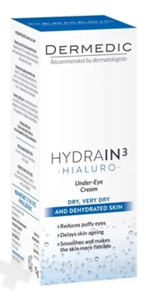 DERMEDIC HYDRAIN3 HIALURO OČNÝ KRÉM