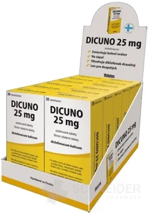 DICUNO 25 mg filmom obalené tablety DISPLEJ