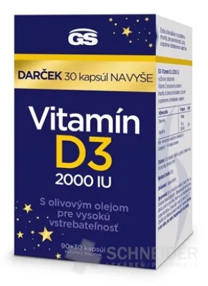 GS Vitamín D3 2000 IU darček 2023