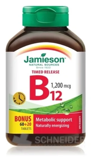 JAMIESON VITAMÍN B12 METYLKOBALAMÍN 1200 μg