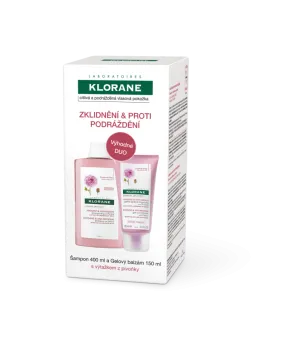 Klorane šampón s výťažkom z pivónie 200ml + gélový balzam s výťažkom z pivónie 150ml