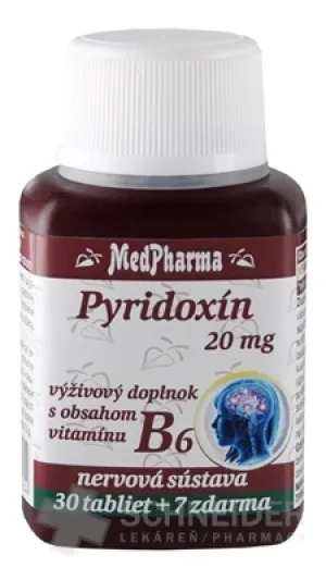 MedPharma PYRIDOXÍN 20 mg (vitamín B6)