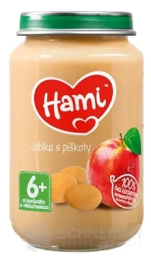 Hami ovocný príkrm Jablko s piškótami