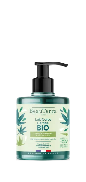 BeauTerra - organické telové mlieko s výťažkom z konope a Aloe Vera