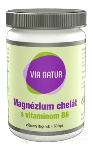 VIA NATUR Magnézium chelát s vitamínom B6