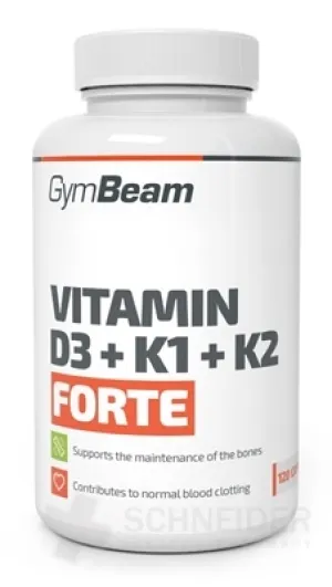 GymBeam VITAMIN D3+K1+K2 FORTE