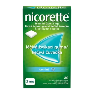 Nicorette® Icemint Gum 2 mg, liečivé žuvačky