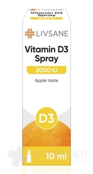 LIVSANE Vitamín D3, 2000 IU