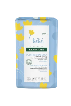 Klorane Bebe jemné zvláčňujúce mydlo 250g