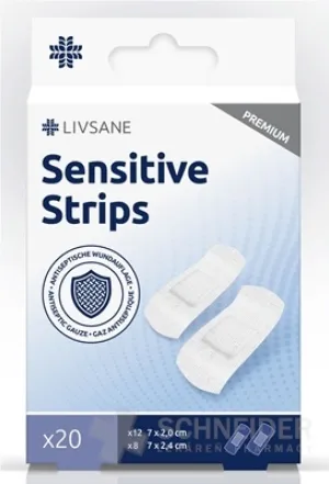 LIVSANE Náplasti Sensitive PREMIUM prúžky