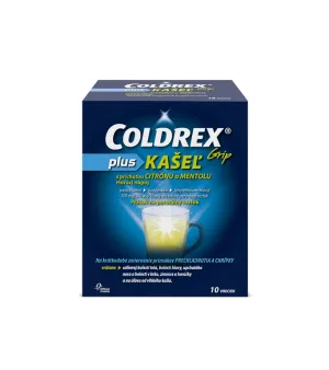 COLDREX Grip plus KAŠEĽ príchuť citrón a mentol 10ks