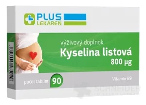 PLUS LEKÁREŇ Kyselina listová 800 μg