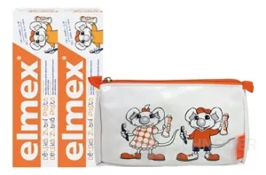 ELMEX DETSKÁ ZUBNÁ PASTA DUOPACK+KEFKA+PERAČNÍK