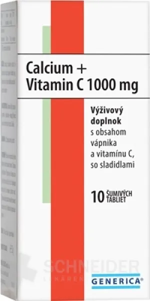 GENERICA CALCIUM + VITAMIN C 1000 mg
