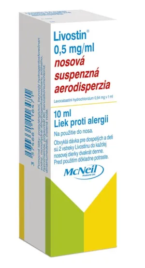 LIVOSTIN® 0,5 mg/ml nosová suspenzná aerodisperzia
