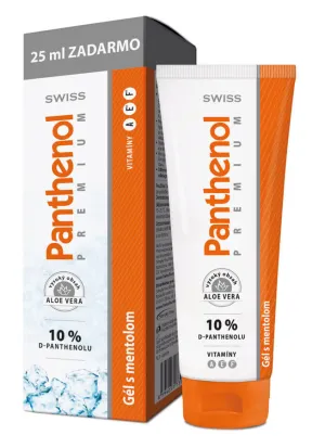 Panthenol SWISS PREMIUM gél s mentolom 100+25 ml